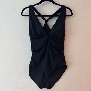 Women's SHAPELLX Black One Piece Swimsuit L